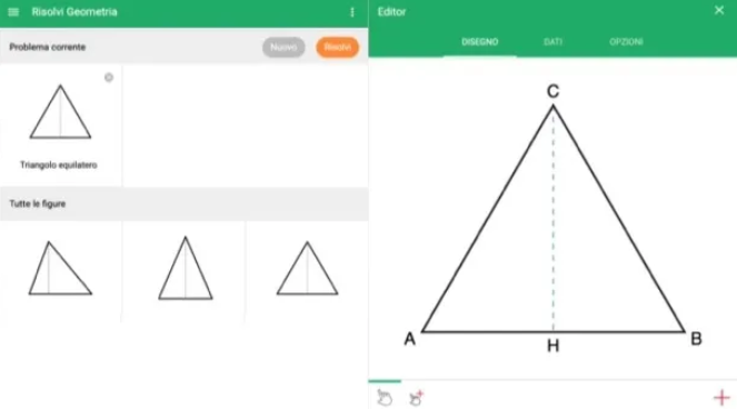 App per risolvere i problemi di geometria online